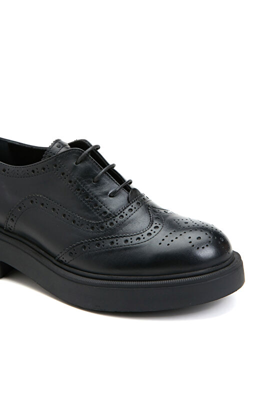 Siyah Kadın Deri Ayakkabı