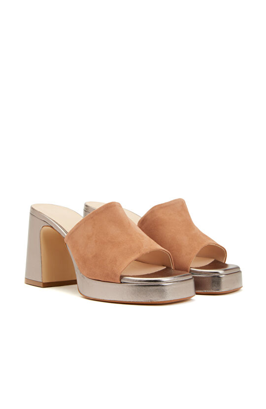 Pudra Rengi Kadın Süet Terlik