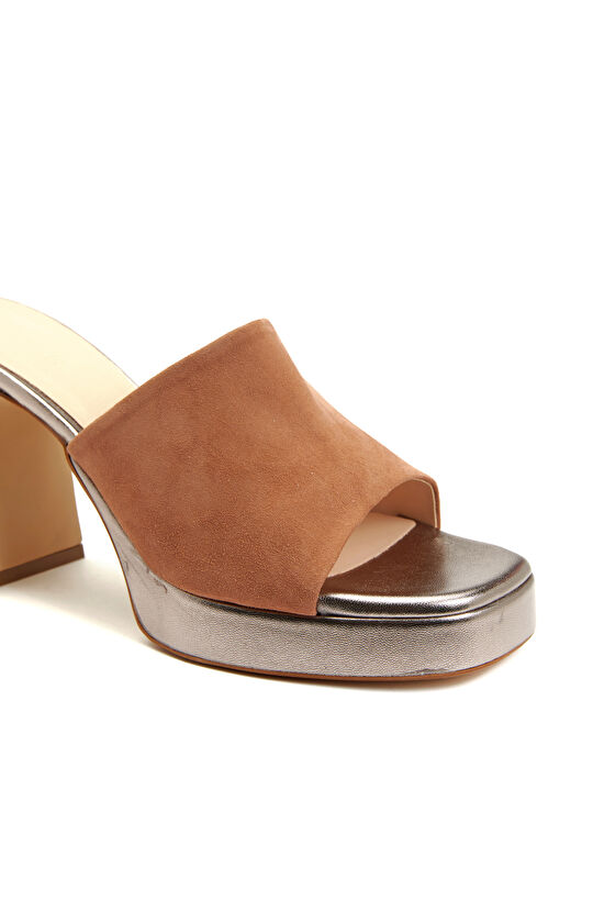 Pudra Rengi Kadın Süet Terlik