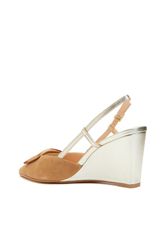 Taba Süet Topuklu Ayakkabı