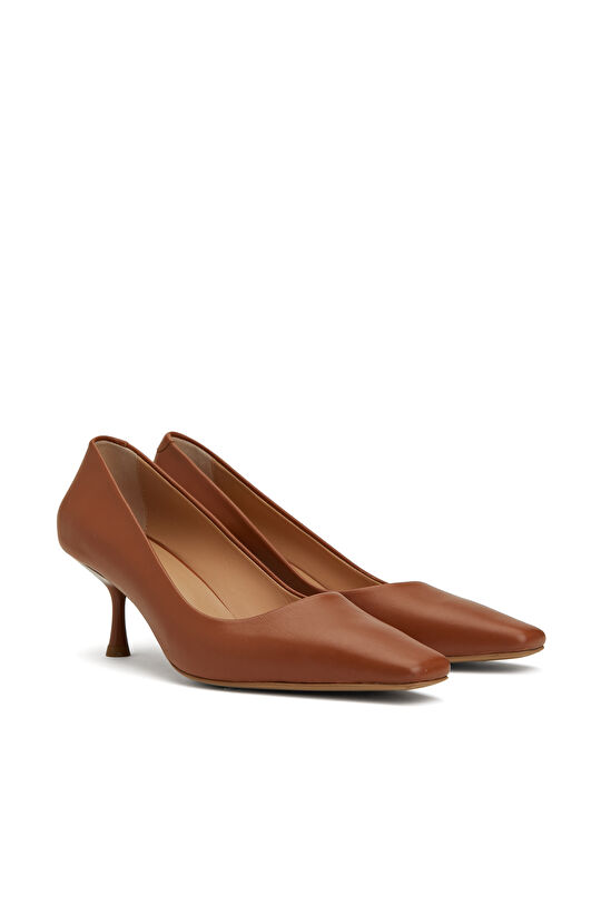 Taba Deri Kadın Ayakkabı