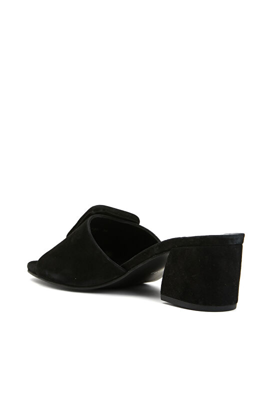 Siyah Kadın Süet Terlik