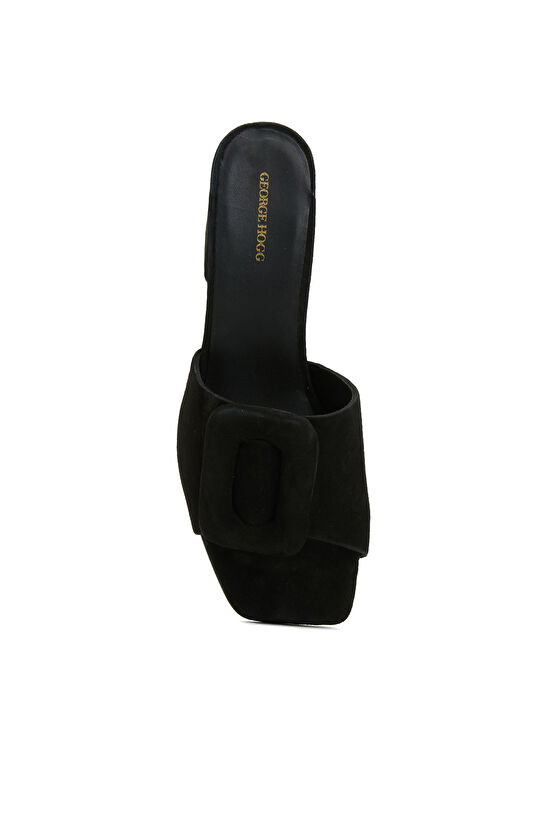 Siyah Kadın Süet Terlik