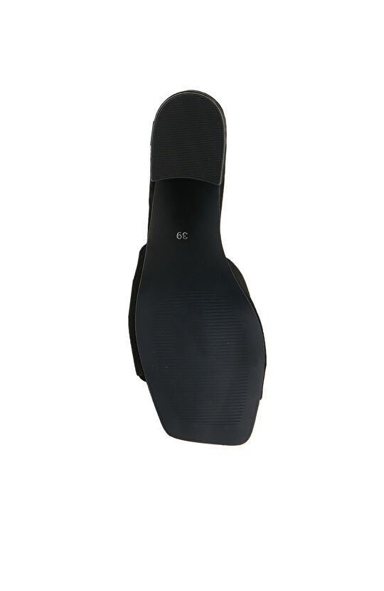 Siyah Kadın Süet Terlik