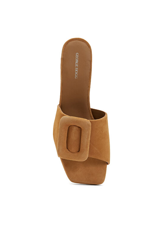 Camel Kadın Süet Terlik