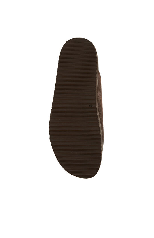 Koyu Kahverengi Erkek Süet Terlik