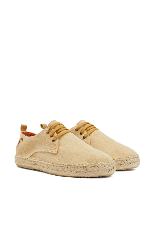 Sarı Erkek Keten Espadril