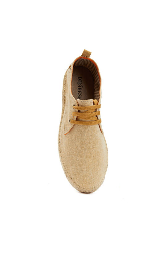 Sarı Erkek Keten Espadril