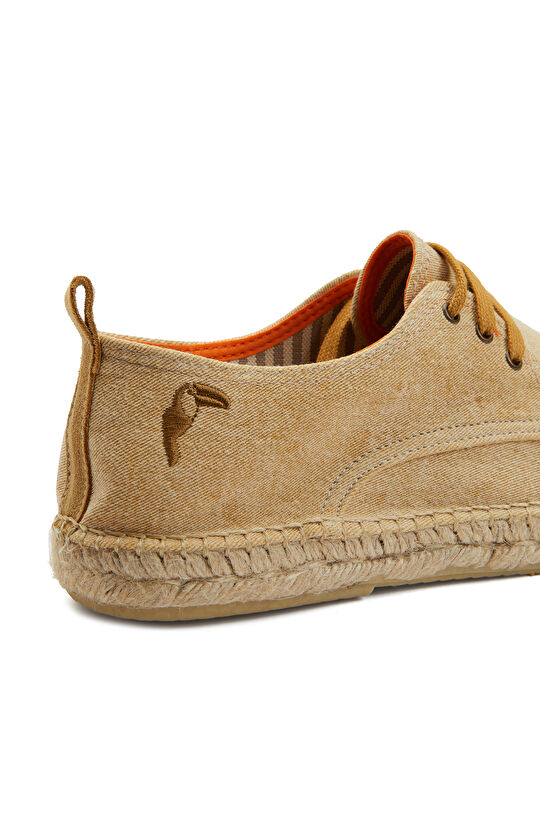 Sarı Erkek Keten Espadril