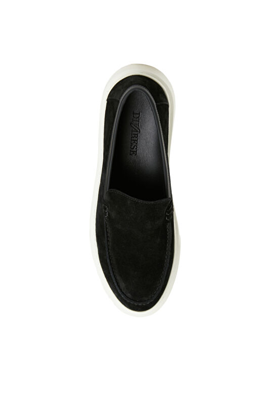 Siyah Erkek Süet Loafer