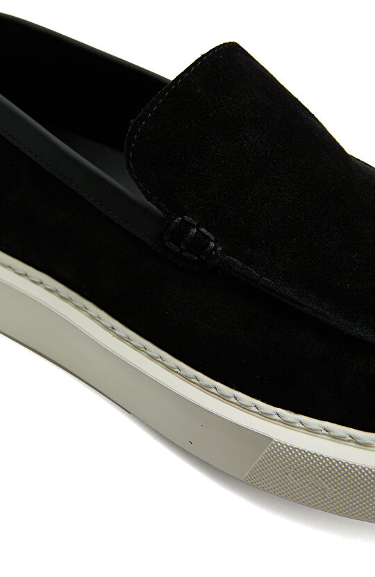 Siyah Erkek Süet Loafer