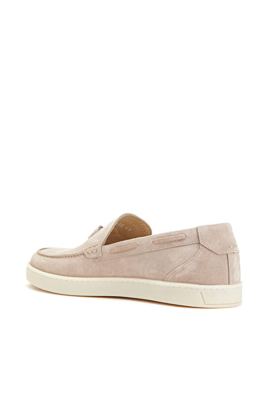 Bej Erkek Süet Loafer