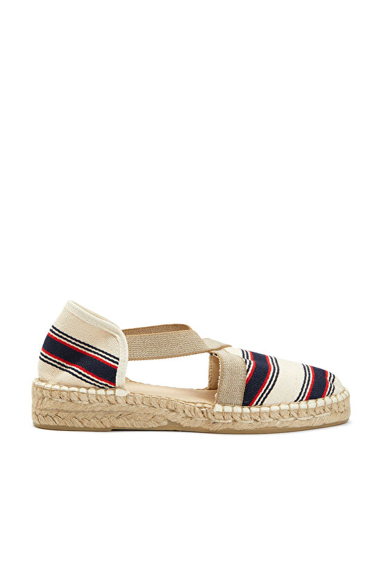 Lacivert Bej Kadın Espadril