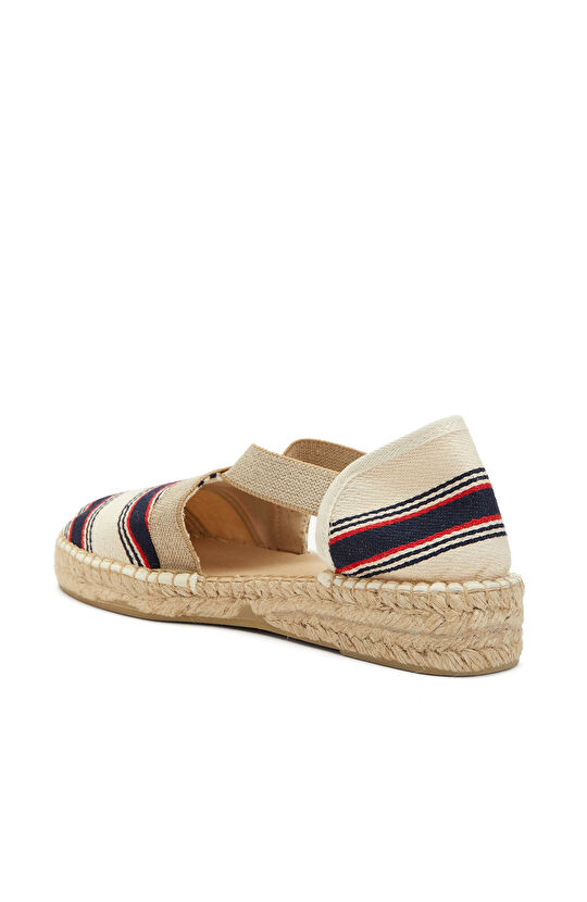 Lacivert Bej Kadın Espadril