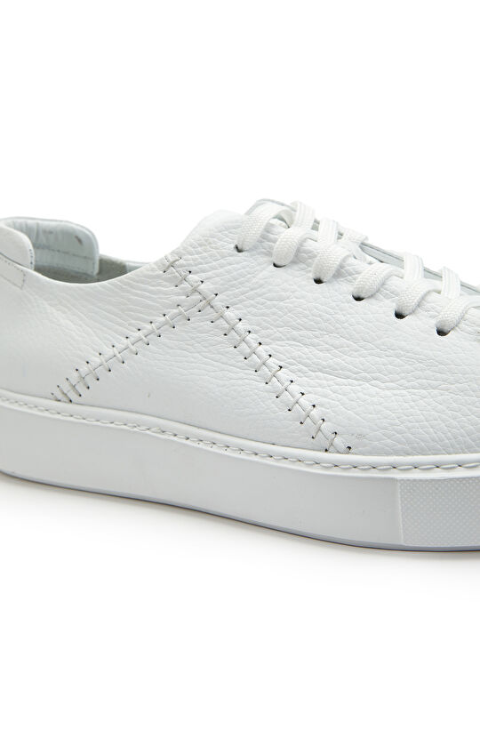 Beyaz Desenli Erkek Sneaker