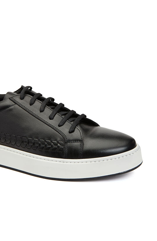 Siyah Erkek Deri Sneaker