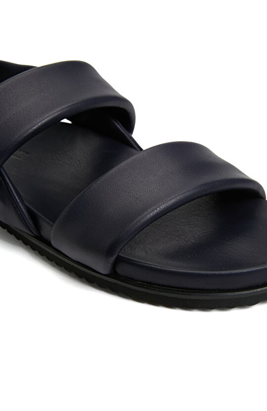 Lacivert Erkek Deri Sandalet