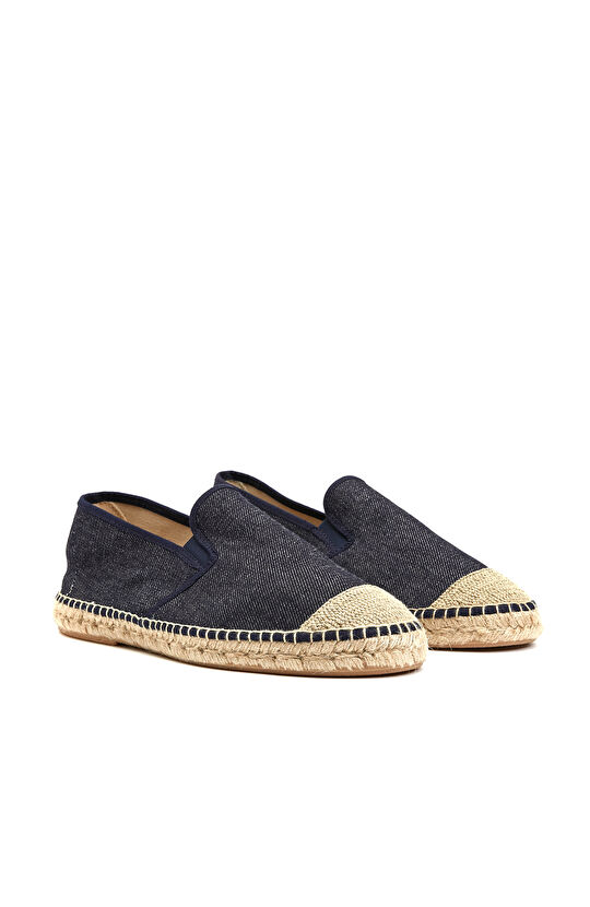Lacivert Erkek Keten Espadril