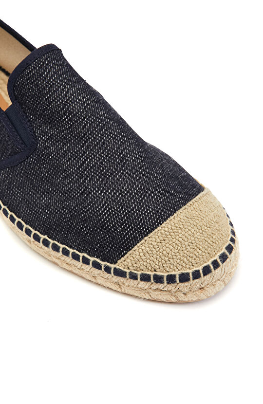 Lacivert Erkek Keten Espadril