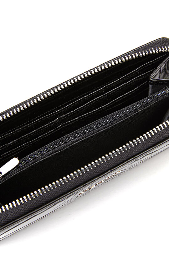 Siyah Kroko Kadın Cüzdan