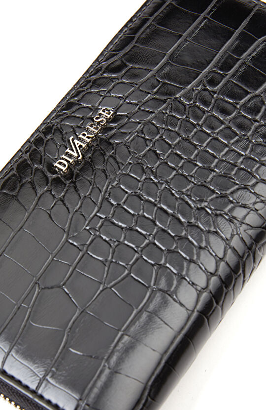 Siyah Kroko Kadın Cüzdan