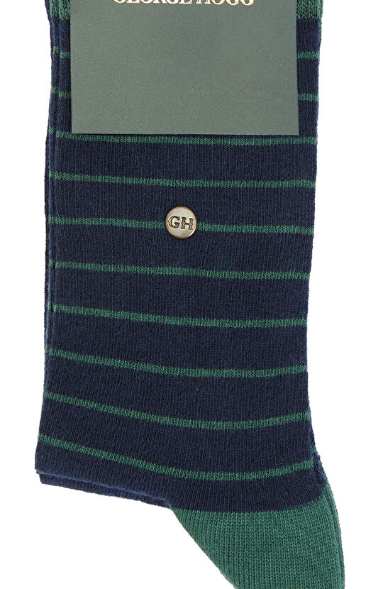 2li Yeşil Lacivert Erkek Çorap Seti