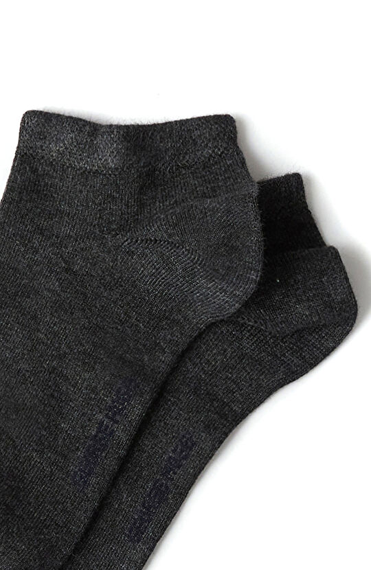 2li Antrasit Gri Bambu Patik Erkek Çorap Seti