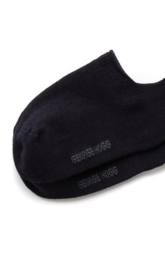 Beyaz Lacivert 2li Erkek Bambu Çorap Seti