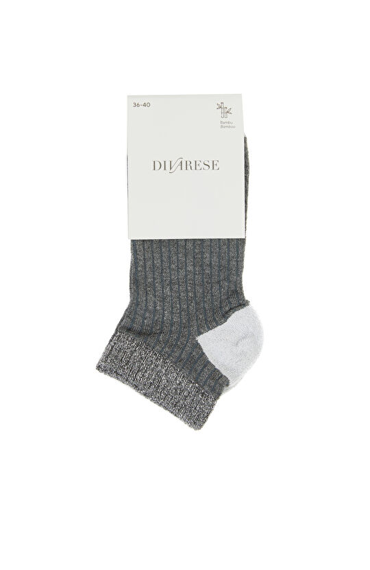 Antrasit Gri Kadın Bambu Çorap