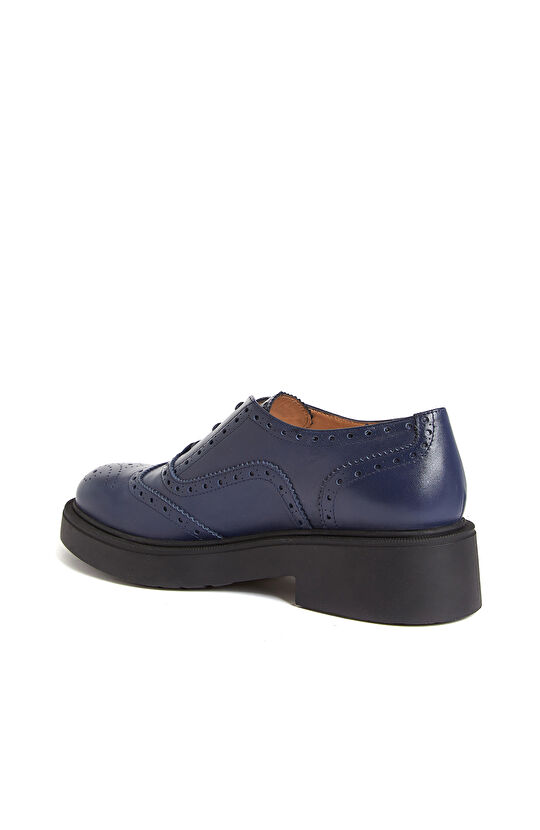 Lacivert Kadın Deri Ayakkabı