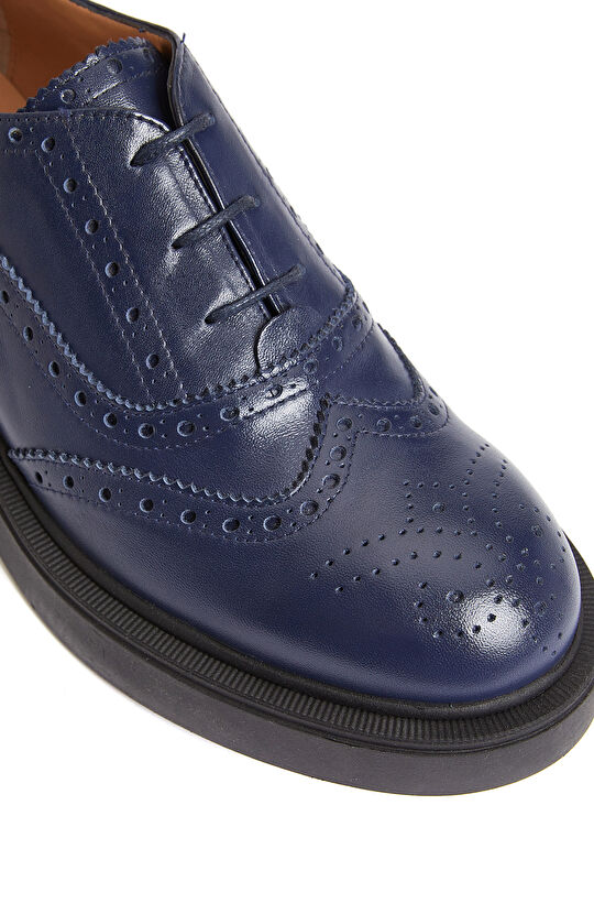 Lacivert Kadın Deri Ayakkabı