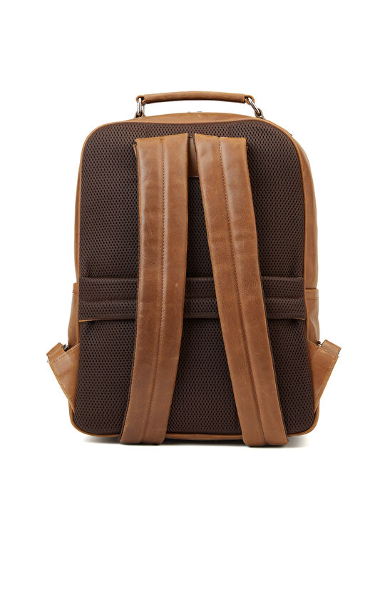 Camel Deri Erkek Sırt Çantası