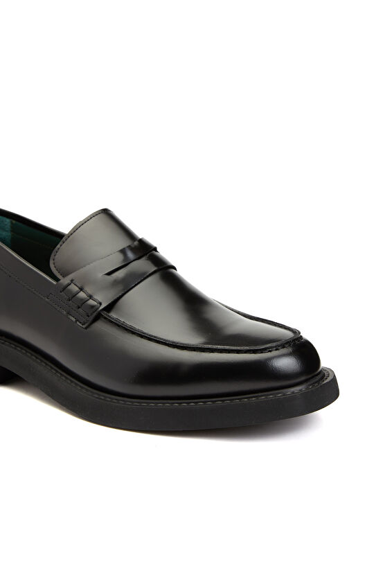 Siyah Erkek Deri Loafer