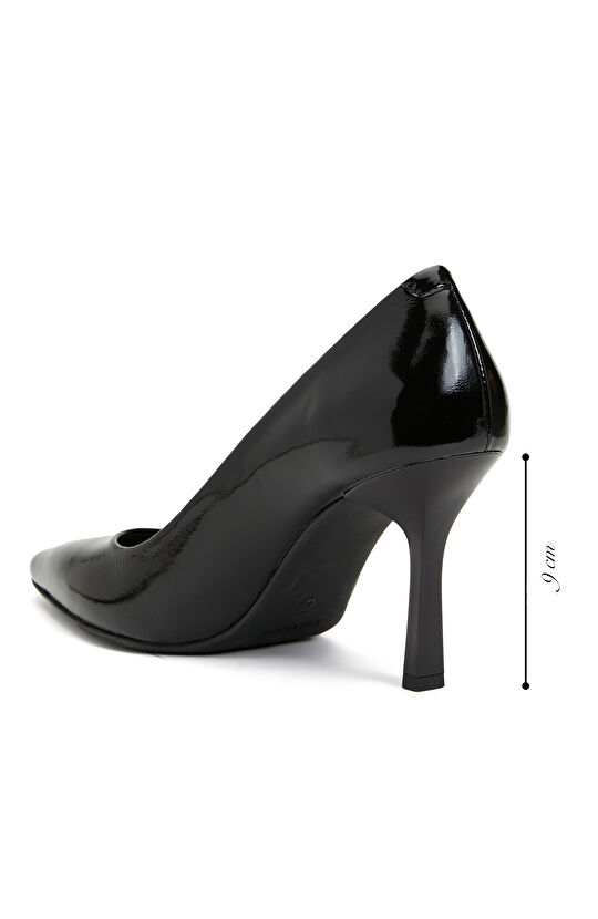 Siyah Deri Stiletto