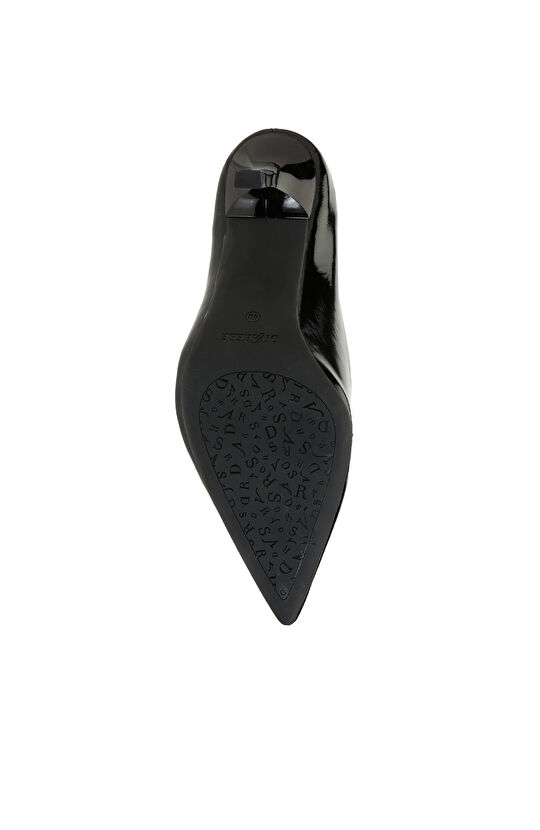 Siyah Deri Stiletto