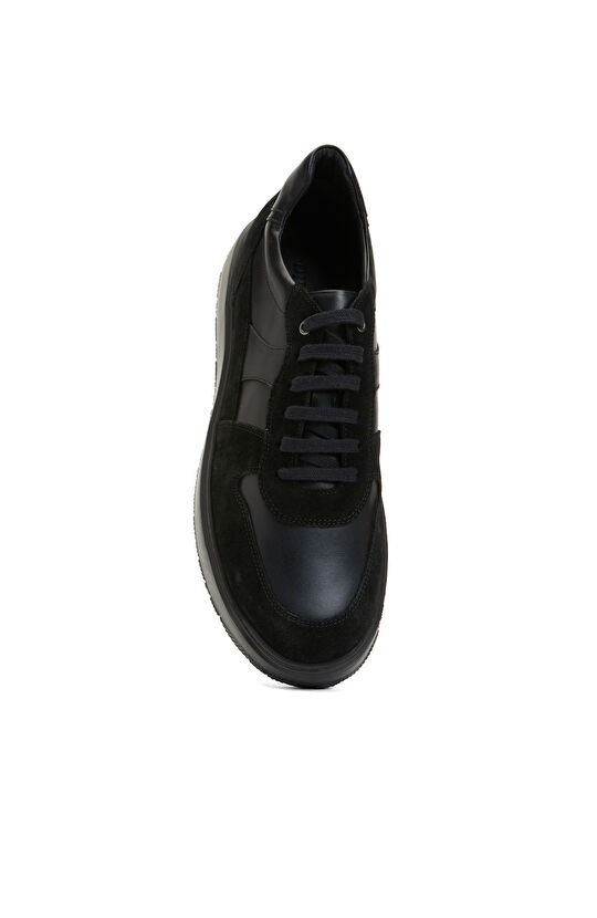 Siyah Erkek Deri Sneaker
