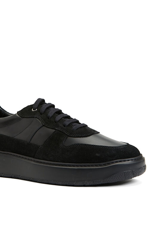 Siyah Erkek Deri Sneaker