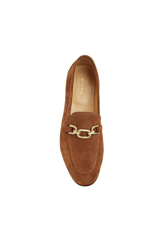 Camel Kadın Deri Loafer