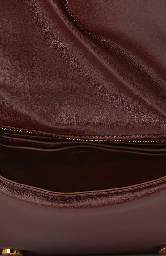 Bordo Kadın Zincir Askılı Çanta 