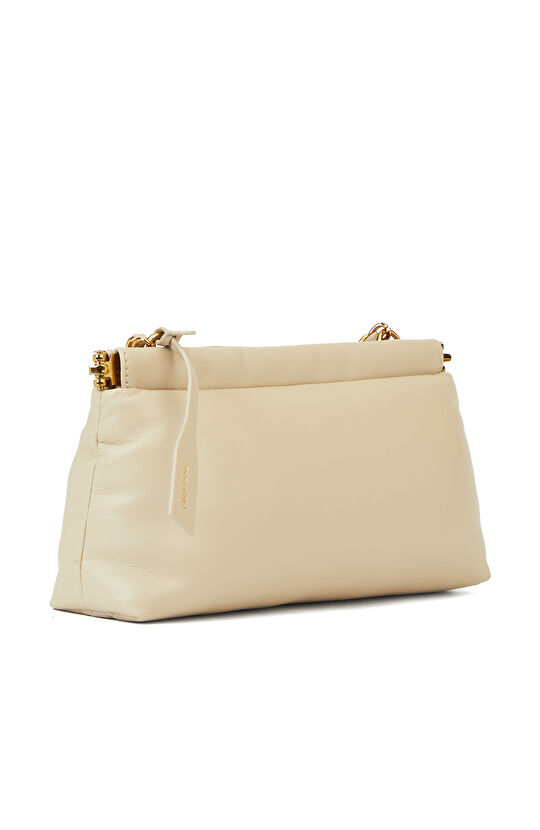 Bej Zincir Askılı Kadın Çanta