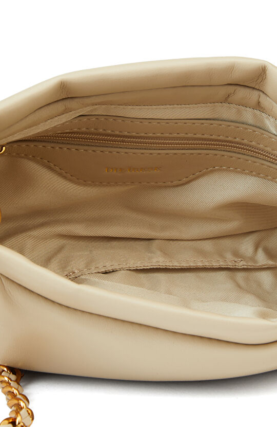 Bej Zincir Askılı Kadın Çanta