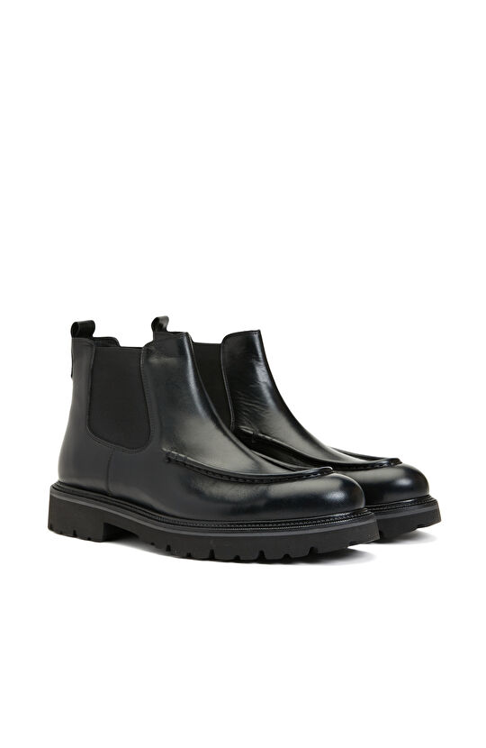 Siyah Erkek Deri Chelsea Bot
