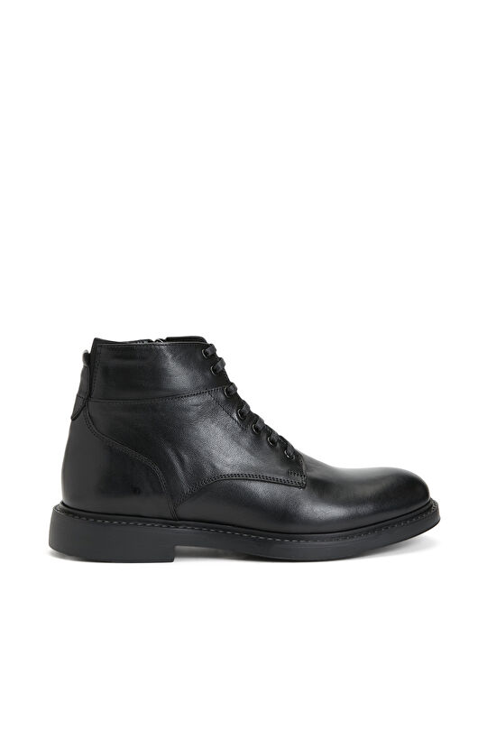 Siyah Erkek Deri Bot