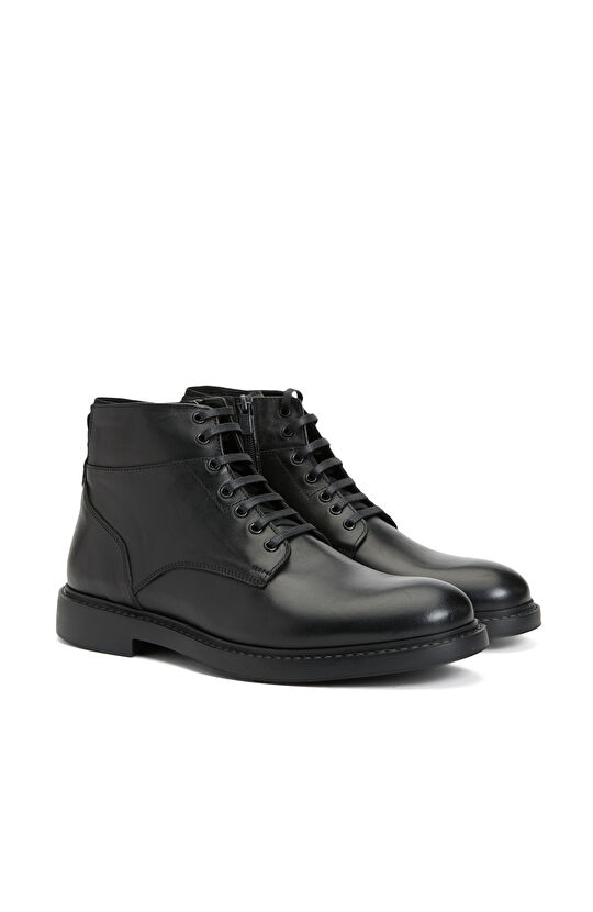 Siyah Erkek Deri Bot