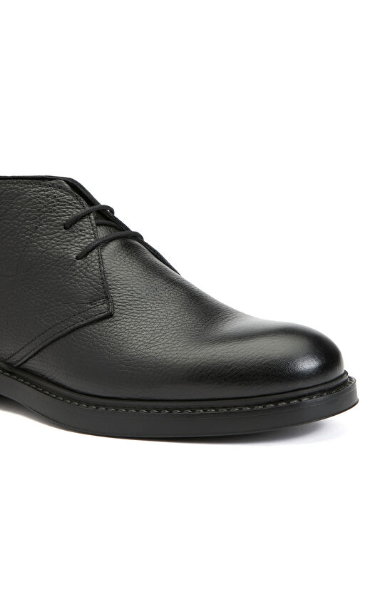 Siyah Erkek Deri Bot