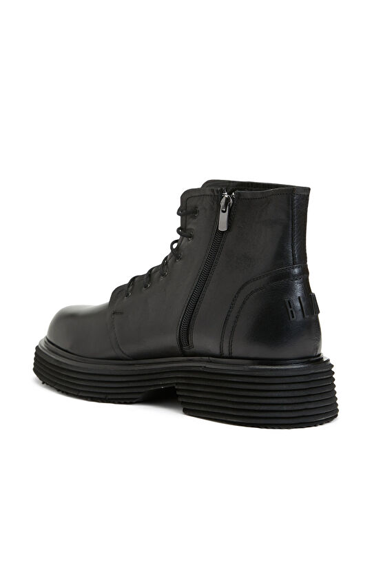 Siyah Erkek Deri Bot
