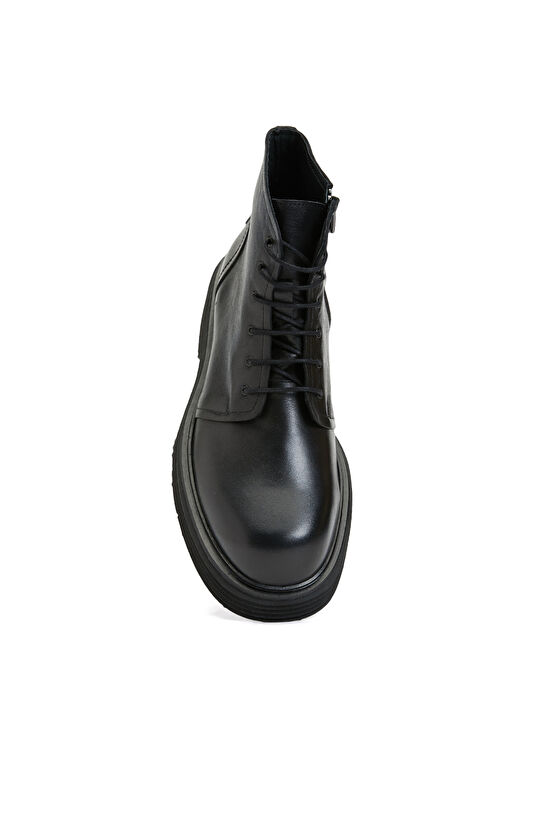 Siyah Erkek Deri Bot