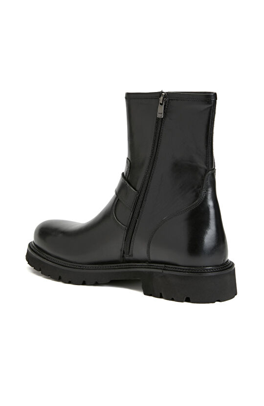 Siyah Erkek Deri Bot