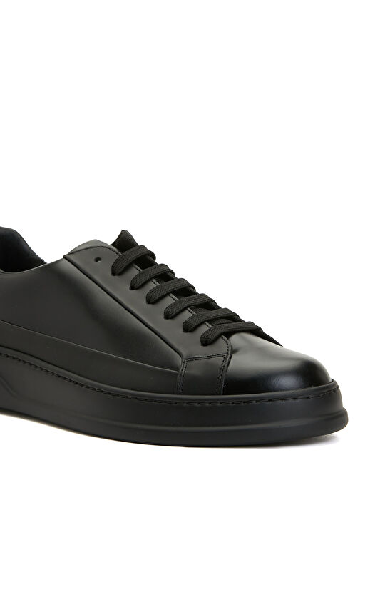 Siyah Erkek Deri Sneaker