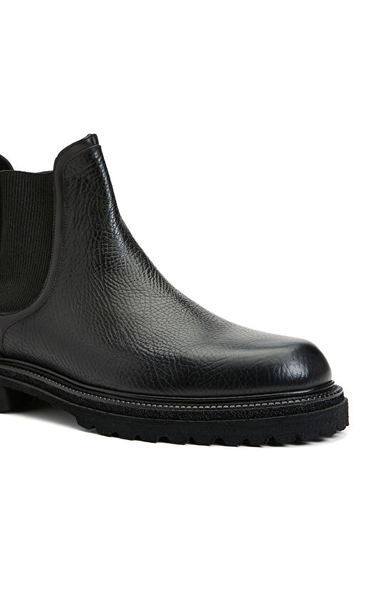Siyah Erkek Deri Chelsea Bot